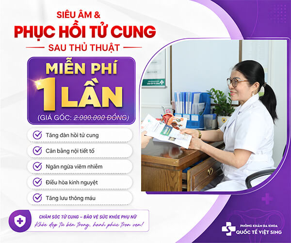 Ưu đãi miễn phí 1 lần phục hồi tử cung