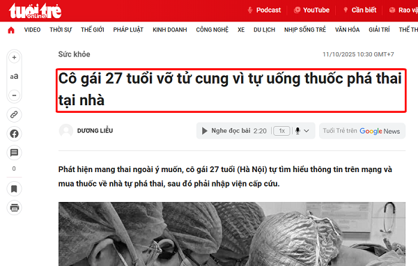 Chi phí phá thai bao nhiêu tiền? Tổng hợp bảng giá mới 2025